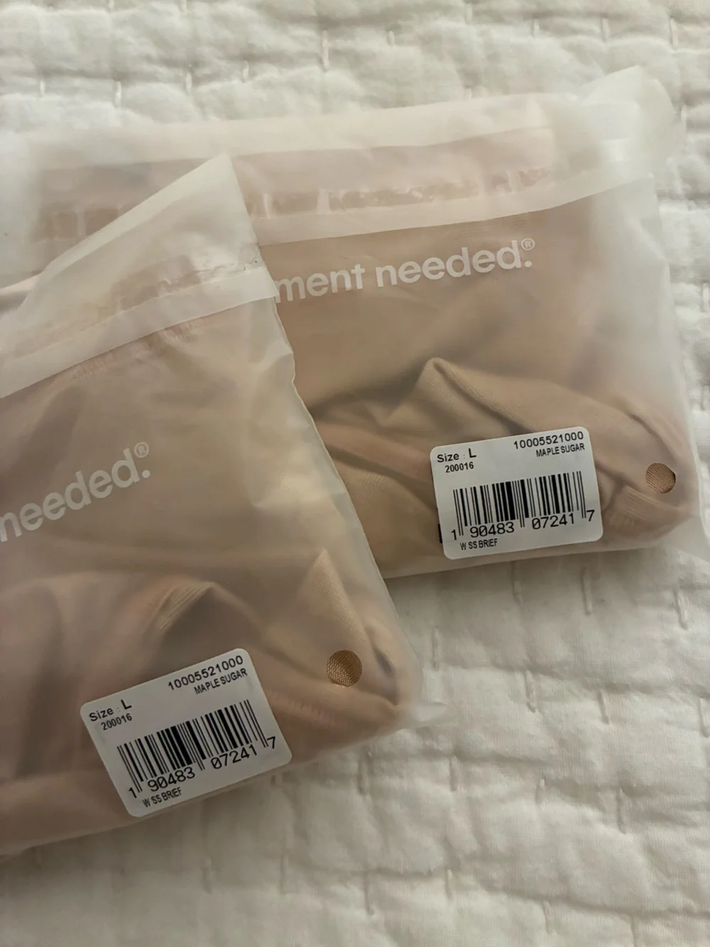 NEW Tommy John Maple Sugar Super soft, 2 Seamless Briefs - size Large